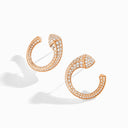 Cleo Venus Full Diamond Stud Earrings Rose Gold Diamond