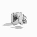 Small White Gold Diamond Pyramid Stud Earrings