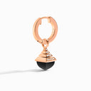 Mini Rev Diamond Drop Earrings Rose Gold Pink Coral