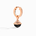 Mini Rev Diamond Drop Earrings Rose Gold Pink Coral