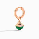 Mini Rev Diamond Drop Earrings Rose Gold Pink Coral