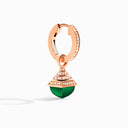 Mini Rev Diamond Drop Earrings Rose Gold Pink Coral