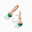 Mini Rev Diamond Drop Earrings Rose Gold Pink Coral