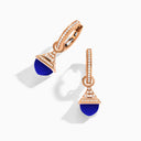 Mini Rev Diamond Drop Earrings Rose Gold Pink Coral