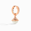 Mini Rev Diamond Drop Earrings Rose Gold Pink Coral