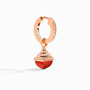 Mini Rev Diamond Drop Earrings Rose Gold Pink Coral