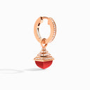 Mini Rev Diamond Drop Earrings Rose Gold Pink Coral
