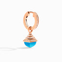Mini Rev Diamond Drop Earrings Rose Gold Pink Coral