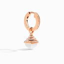 Mini Rev Diamond Drop Earrings Rose Gold Pink Coral