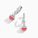 18 Karat Gold Mini Rev Diamond Drop Earrings