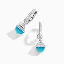 18 Karat Gold Mini Rev Diamond Drop Earrings