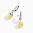 18 Karat Gold Mini Rev Diamond Drop Earrings