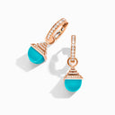 Rose Gold Turquoise Diamond Drop Earrings