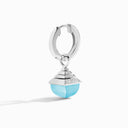 Cleo Rev Midi Diamond Drop Earrings White Gold Yellow Quartzite
