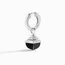 Cleo Rev Midi Diamond Drop Earrings White Gold Yellow Quartzite