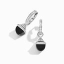 Cleo Rev Midi Diamond Drop Earrings White Gold Yellow Quartzite