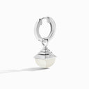 Cleo Rev Midi Diamond Drop Earrings White Gold Yellow Quartzite