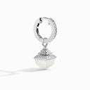 Cleo Rev Midi Diamond Drop Earrings White Gold Yellow Quartzite