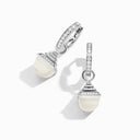 Cleo Rev Midi Diamond Drop Earrings White Gold Yellow Quartzite