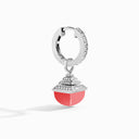 Cleo Rev Midi Diamond Drop Earrings White Gold Yellow Quartzite