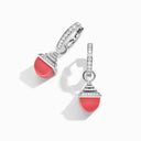 Cleo Rev Midi Diamond Drop Earrings White Gold Yellow Quartzite
