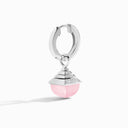 Cleo Rev Midi Diamond Drop Earrings White Gold Yellow Quartzite