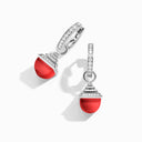Cleo Rev Midi Diamond Drop Earrings White Gold Yellow Quartzite