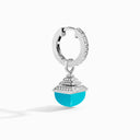 Cleo Rev Midi Diamond Drop Earrings White Gold Yellow Quartzite