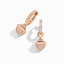 Rose Gold Diamond Drop Earrings