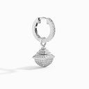 Cleo Rev Midi Full Diamond Drop Earrings White Gold Diamond