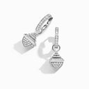 Cleo Rev Midi Full Diamond Drop Earrings White Gold Diamond