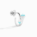 Diamond Open Hoop Earrings