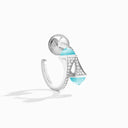 Diamond Open Hoop Earrings