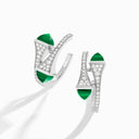 Diamond Open Hoop Earrings