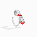 Diamond Open Hoop Earrings
