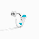 Diamond Open Hoop Earrings