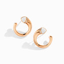 Cleo Venus Gold Midi Earrings Rose Gold White Agate