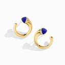 Cleo Venus Gold Midi Earrings Yellow Gold White Agate