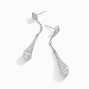White Gold Diamond Teardrop Earrings