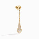 Cleo Full Diamond Teardrop Earrings Yellow Gold Diamond