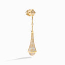 Cleo Full Diamond Teardrop Earrings Yellow Gold Diamond