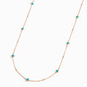 Cleo Convertible Long Necklace Eye Glass Chain Rose Gold Turquoise