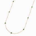 Cleo Convertible Long Necklace Eye Glass Chain Yellow Gold Turquoise