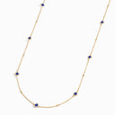 Cleo Convertible Long Necklace Eye Glass Chain Yellow Gold Turquoise
