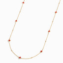 Cleo Convertible Long Necklace Eye Glass Chain Yellow Gold Turquoise