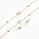 Cleo Convertible Long Necklace Eye Glass Chain Yellow Gold Turquoise