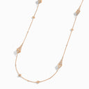 Cleo Long Chain Statement Necklace Rose Gold Diamond