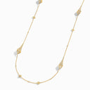 Cleo Long Chain Statement Necklace Yellow Gold Diamond