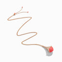 Cleo Rev Diamond Pendant Necklace Rose Gold Pink Coral