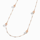Cleo Rev Full Diamond Long Chain Necklace Rose Gold Diamond